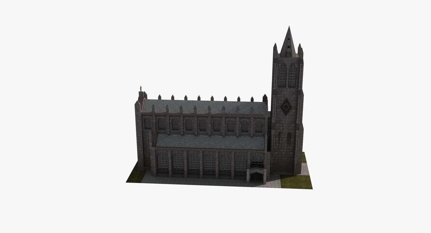 Church Low-poly 3D model_19