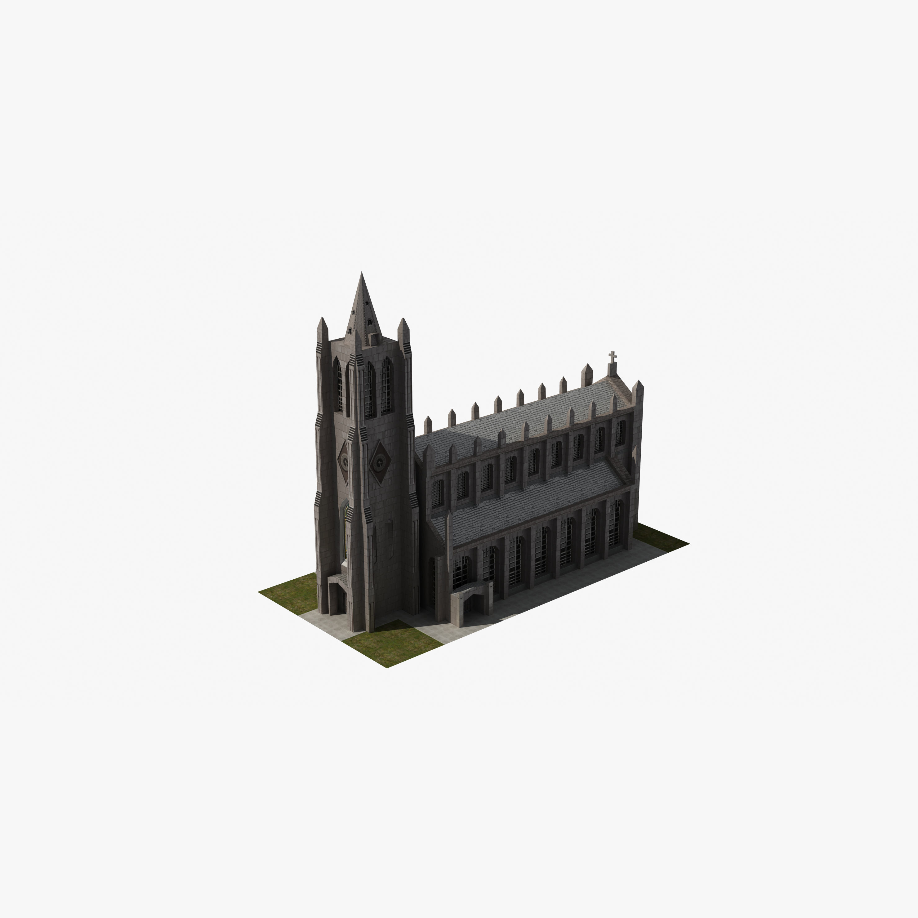 Church Low-poly 3D model_36