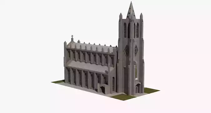 Church Low-poly 3D model