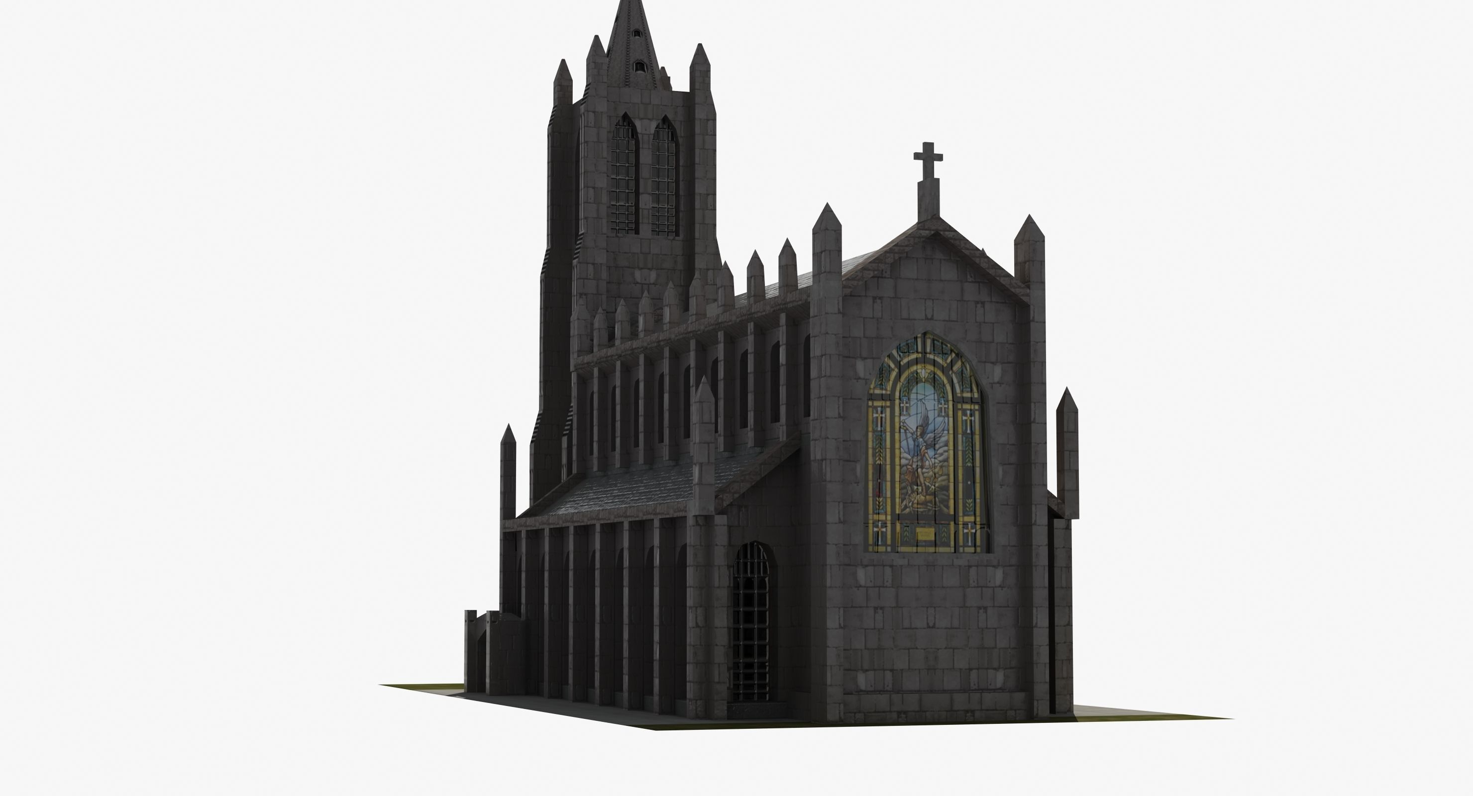 Church Low-poly 3D model_32