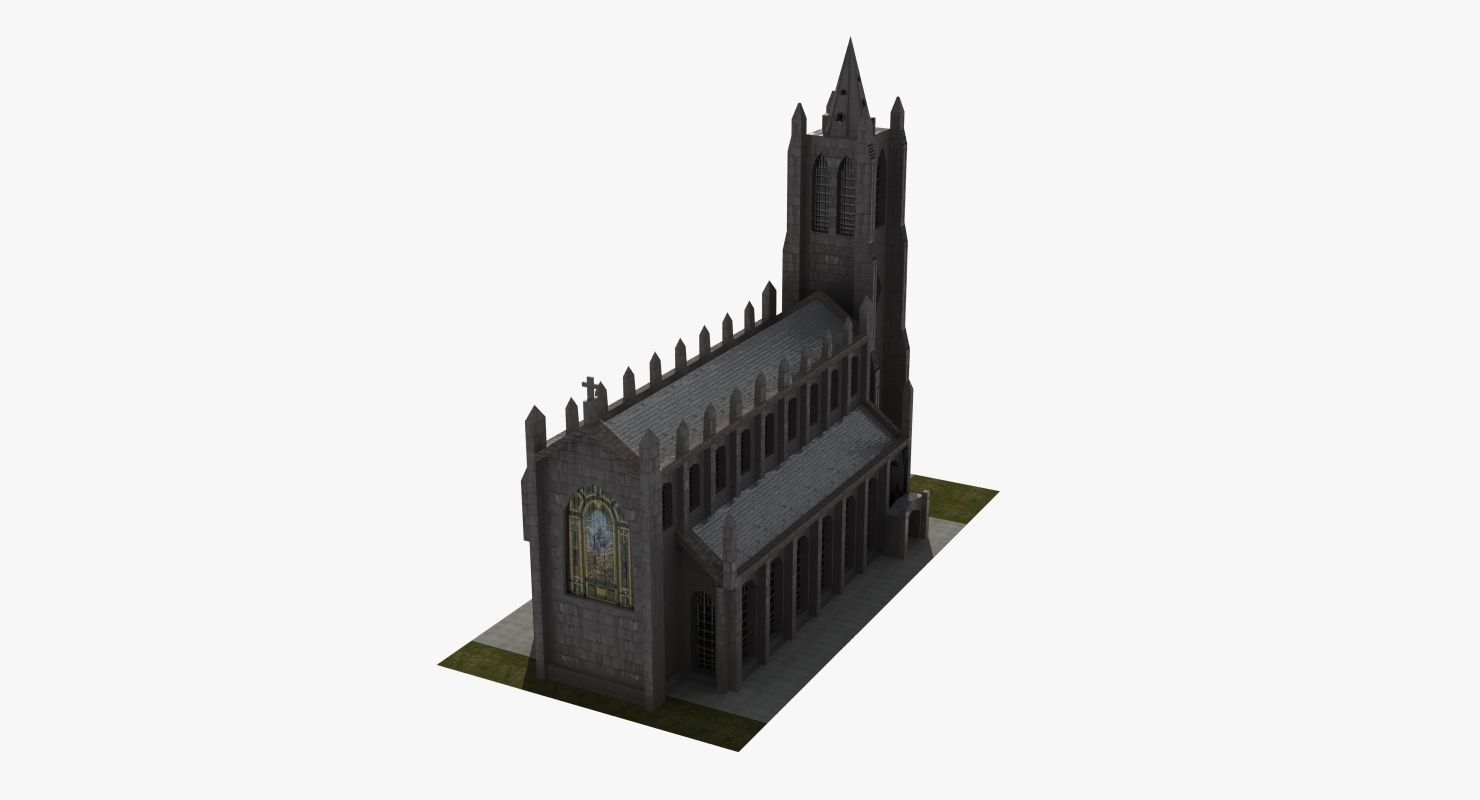 Church Low-poly 3D model_23