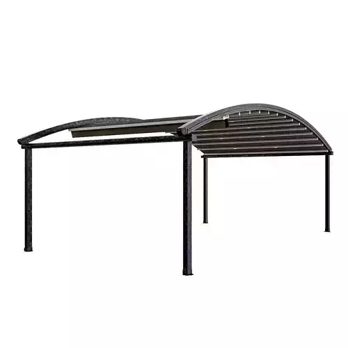 Motorized Pergola 4 damaged painted steel