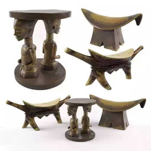 African Dinka stool chair