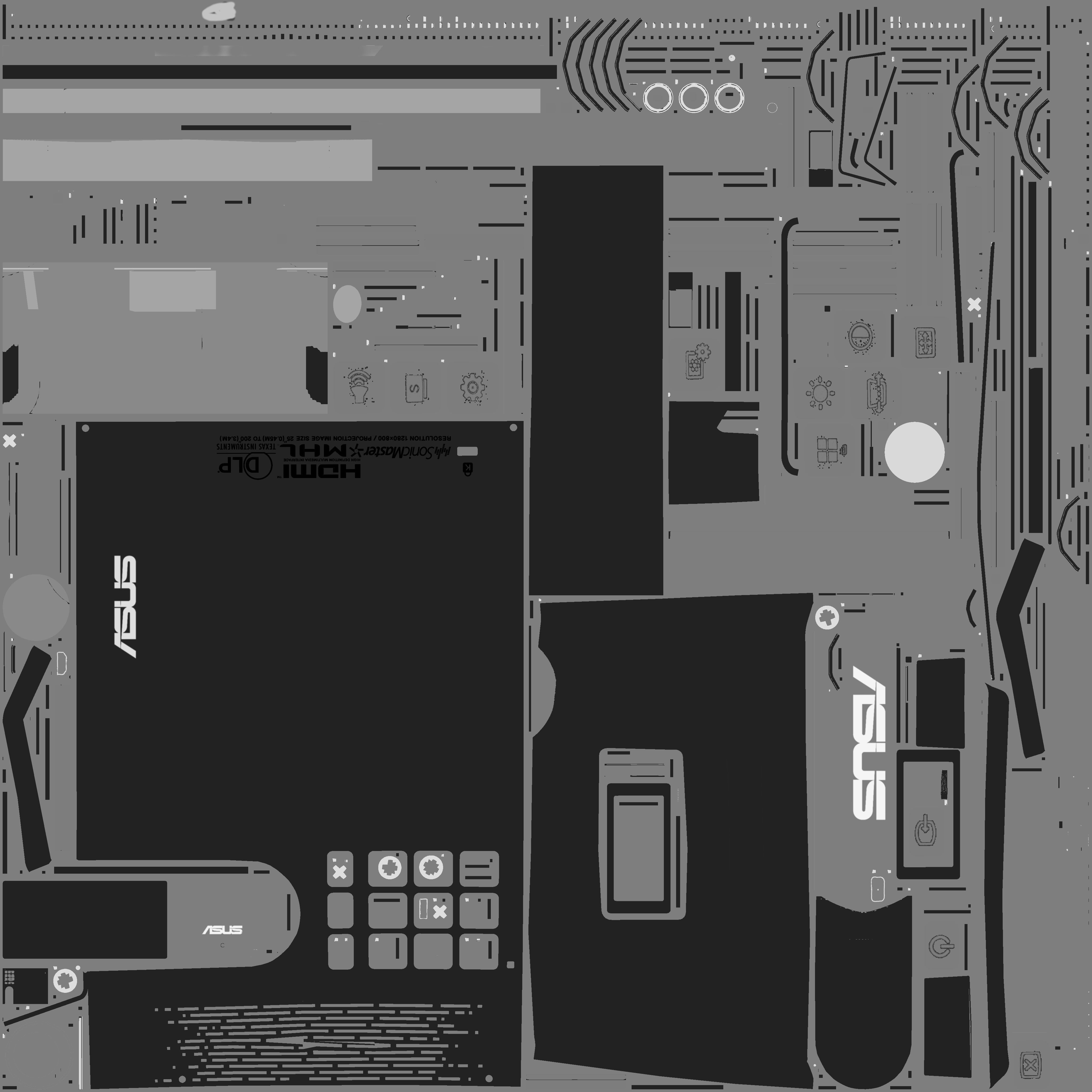 Asus P3E white 3D model_6