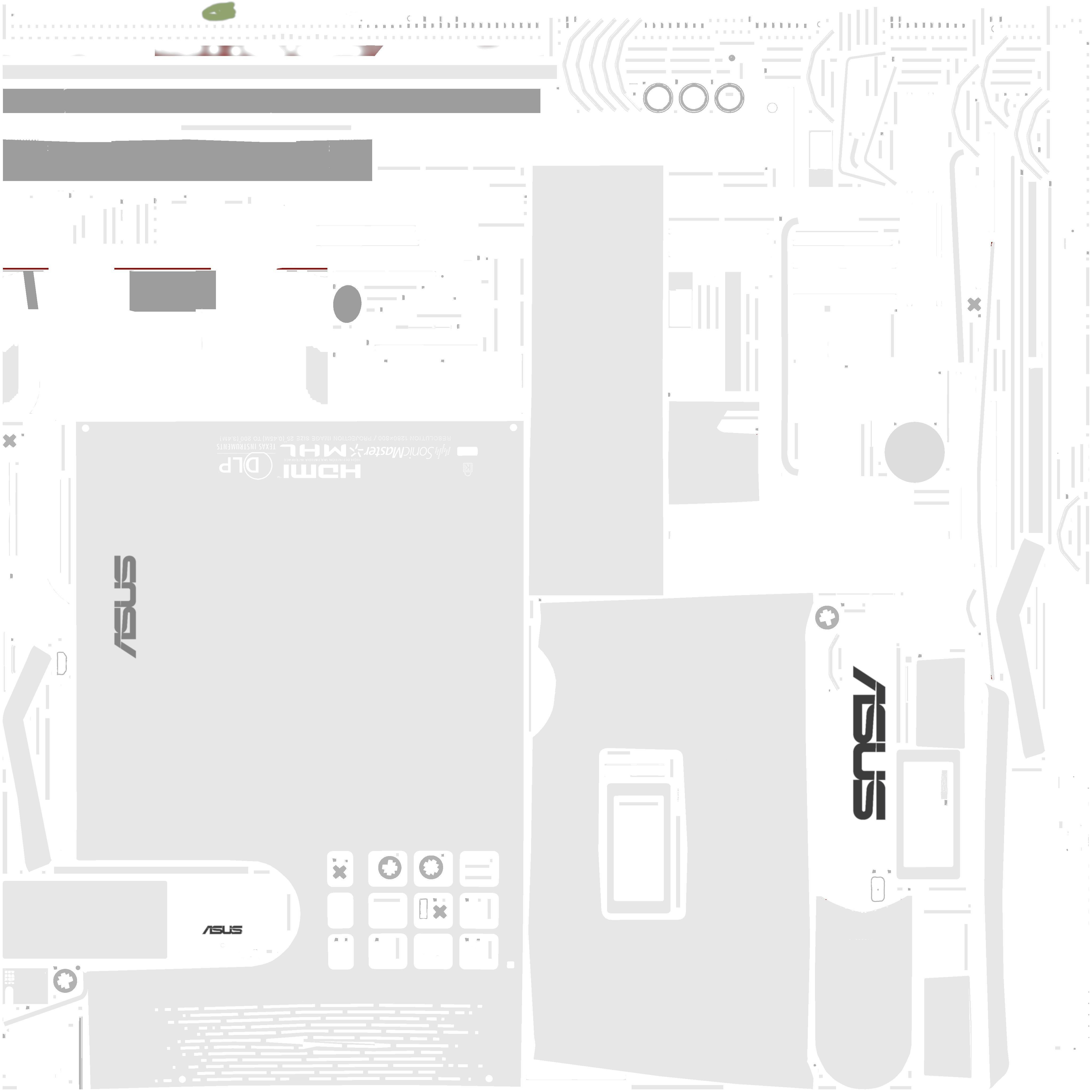 Asus P3E white 3D model_7
