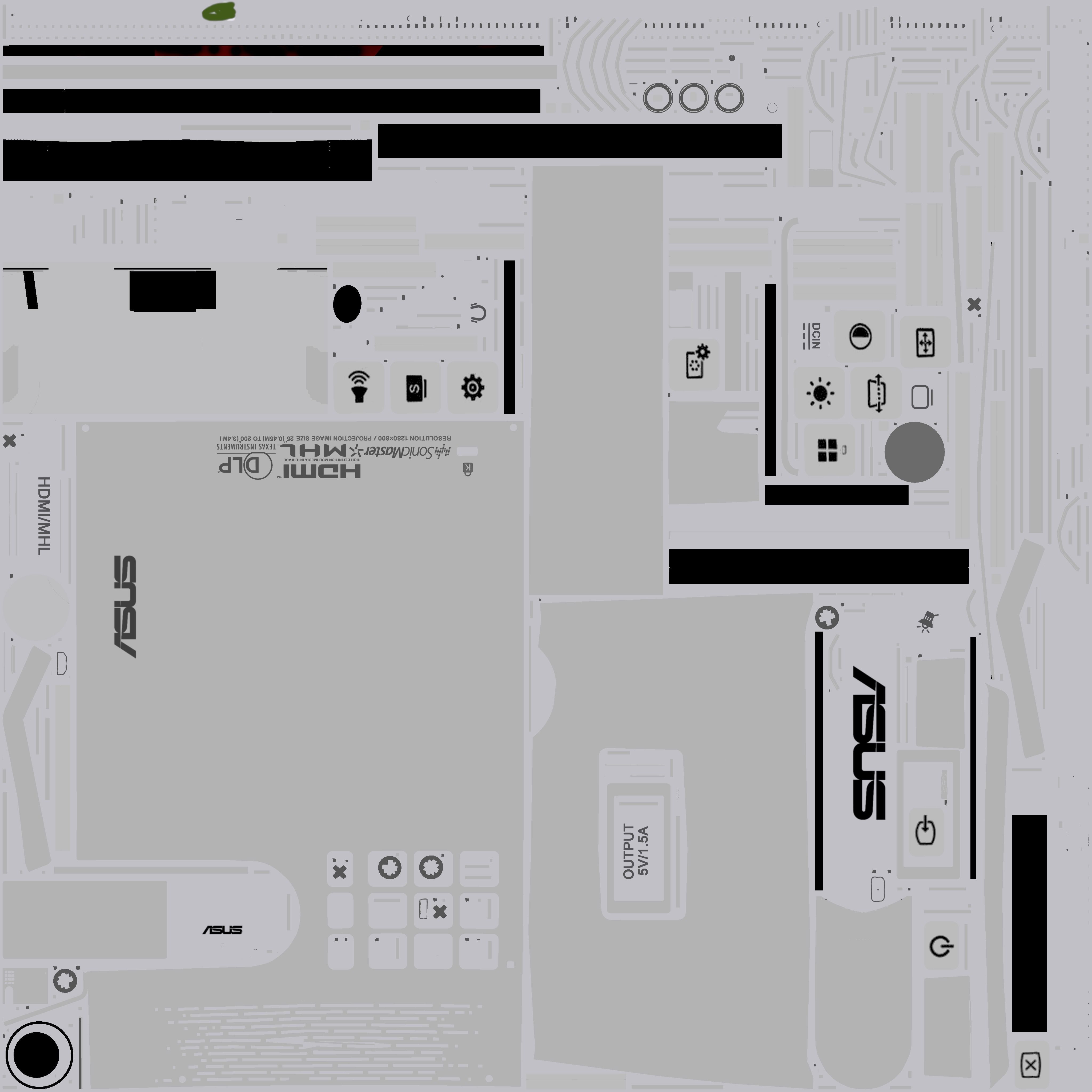 Asus P3E white 3D model_5