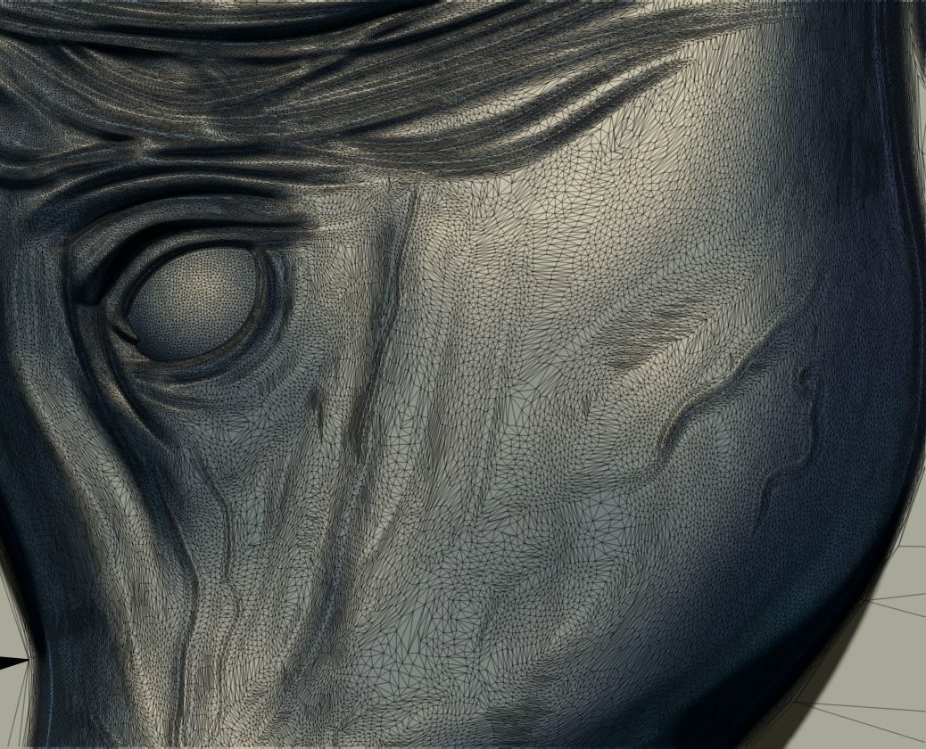 Horse barelief head for print zbrush model 3D print model_1