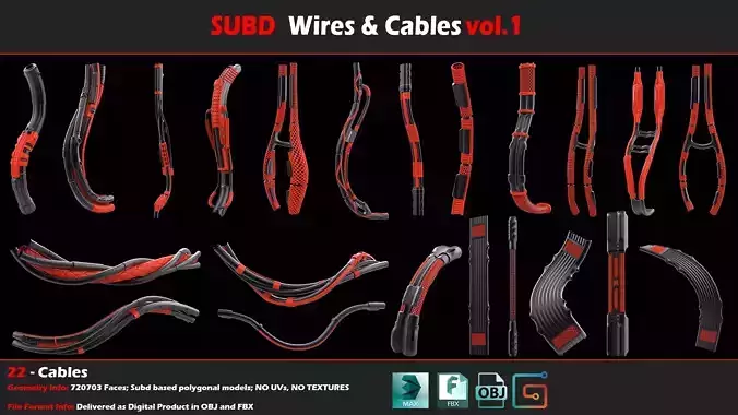 Subd Cables and Wires vol 1 3D model