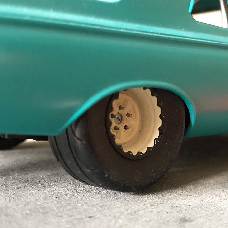 Deep Dish steel wheel and hub assembly drag racing scale models 3D print model_6