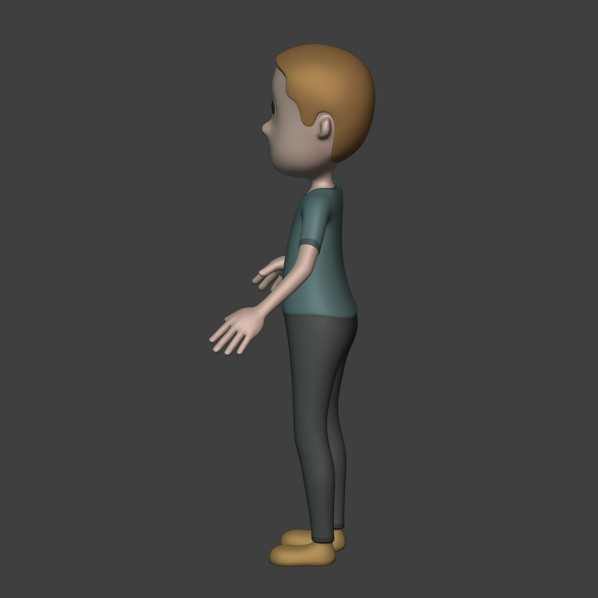 Cartoon Man - Boy - Stickman with High Quality IK and FK Rig  Low-poly 3D model_11