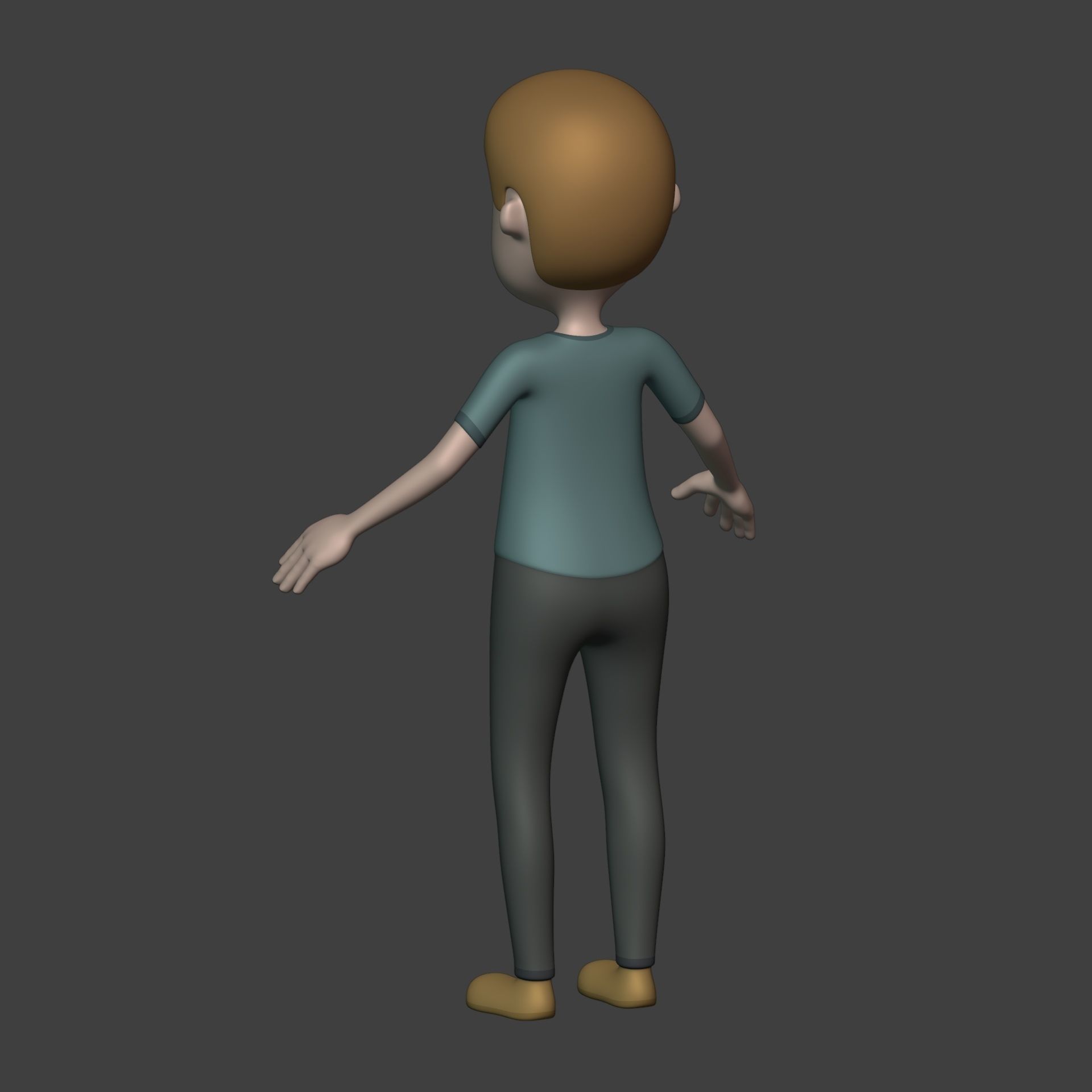 Cartoon Man - Boy - Stickman with High Quality IK and FK Rig  Low-poly 3D model_15