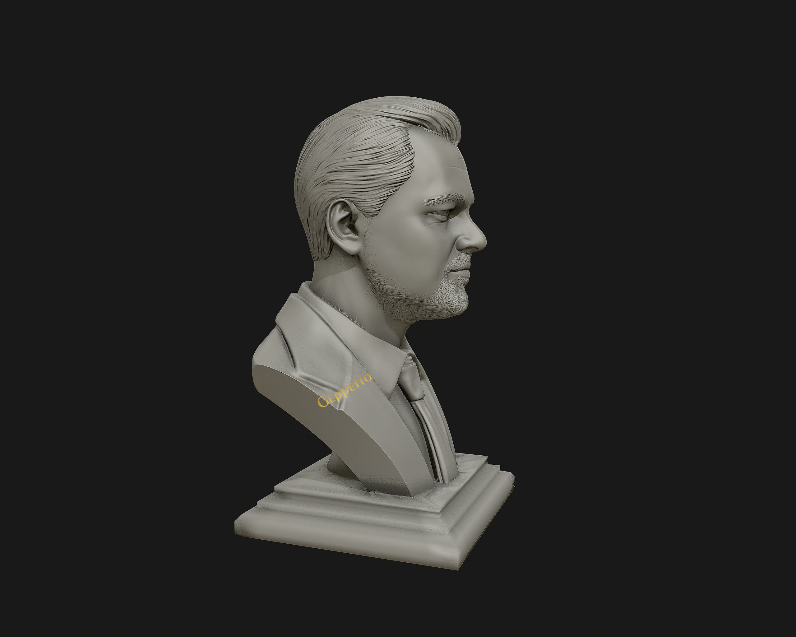 Leonardo DiCaprio 3D Sculpture Model ready to 3D print 3D model 3D ...
