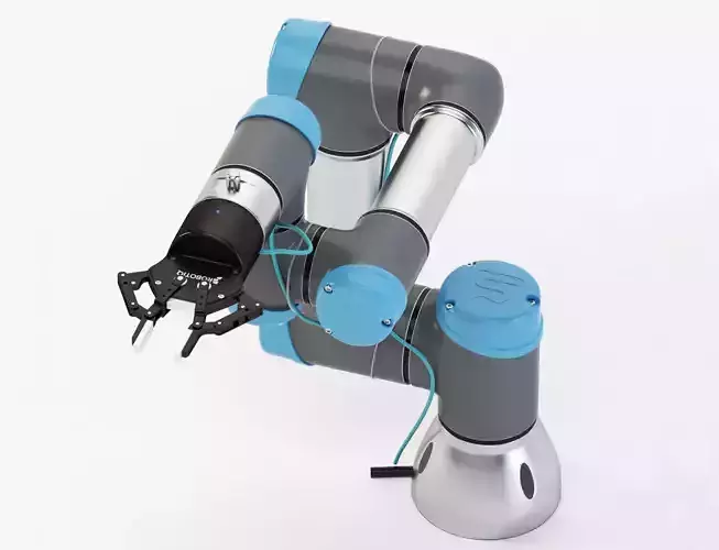 Universal Robots collaborative UR3 With Robotiq Two Finger 3D model