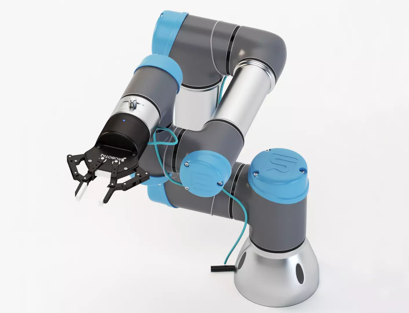 Universal Robots collaborative UR3 With Robotiq Two Finger 3D model_0