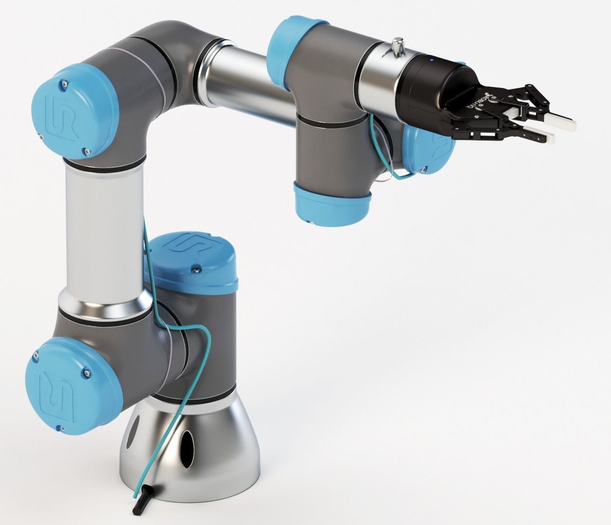 Universal Robots collaborative UR3 With Robotiq Two Finger 3D model_2