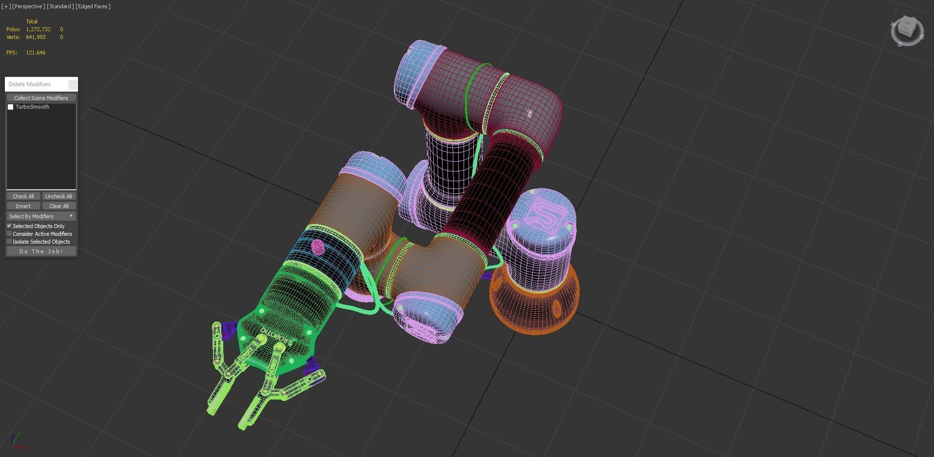 Universal Robots collaborative UR3 With Robotiq Two Finger 3D model_6