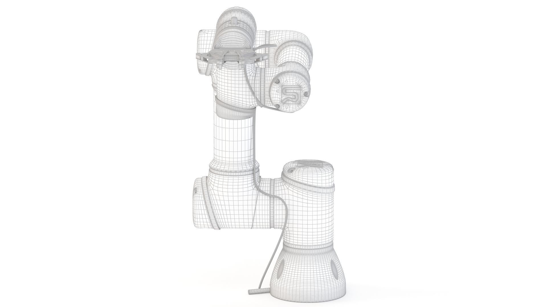Universal Robots collaborative UR3 With Robotiq Two Finger 3D model_10