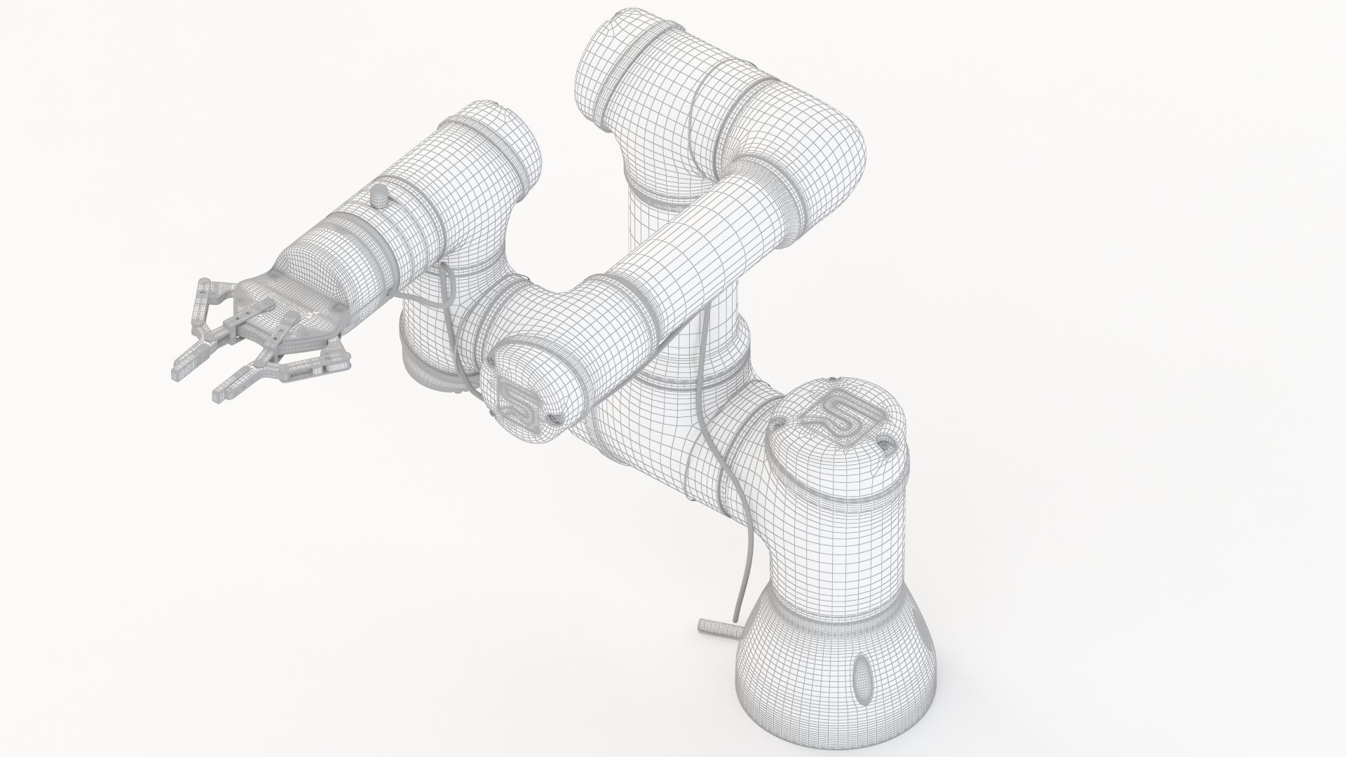 Universal Robots collaborative UR3 With Robotiq Two Finger 3D model_1