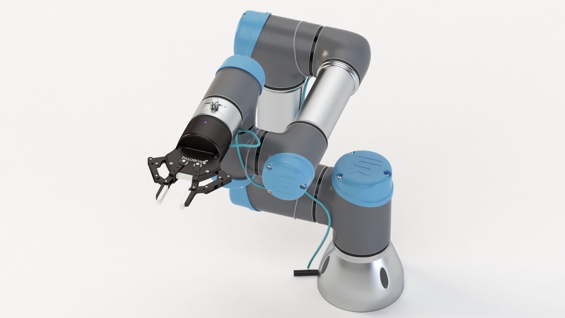 Universal Robots collaborative UR3 With Robotiq Two Finger 3D model_3