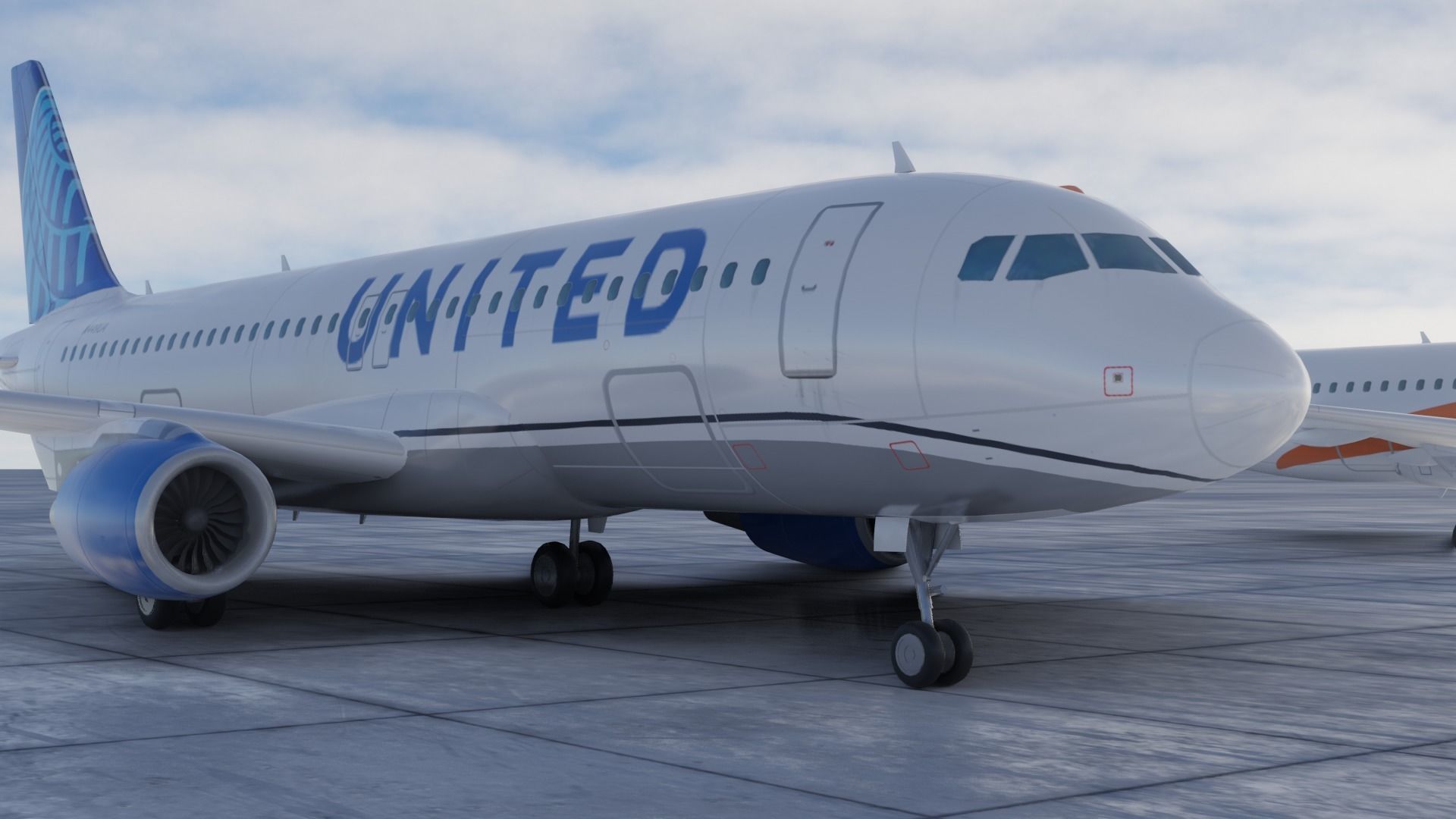 PACK Airbus A320-200 multi Livery Low-poly 3D model_8