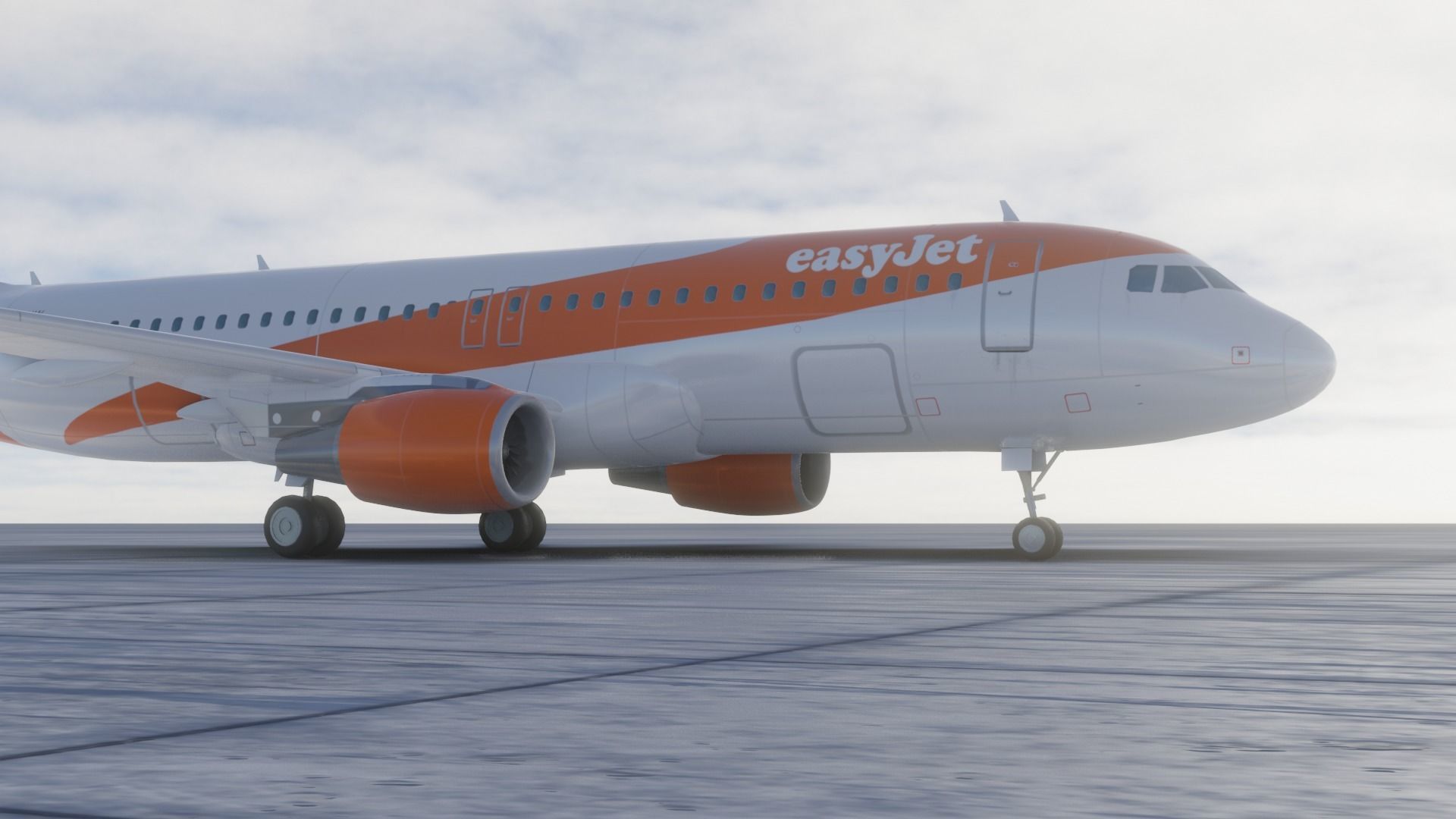 PACK Airbus A320-200 multi Livery Low-poly 3D model_7