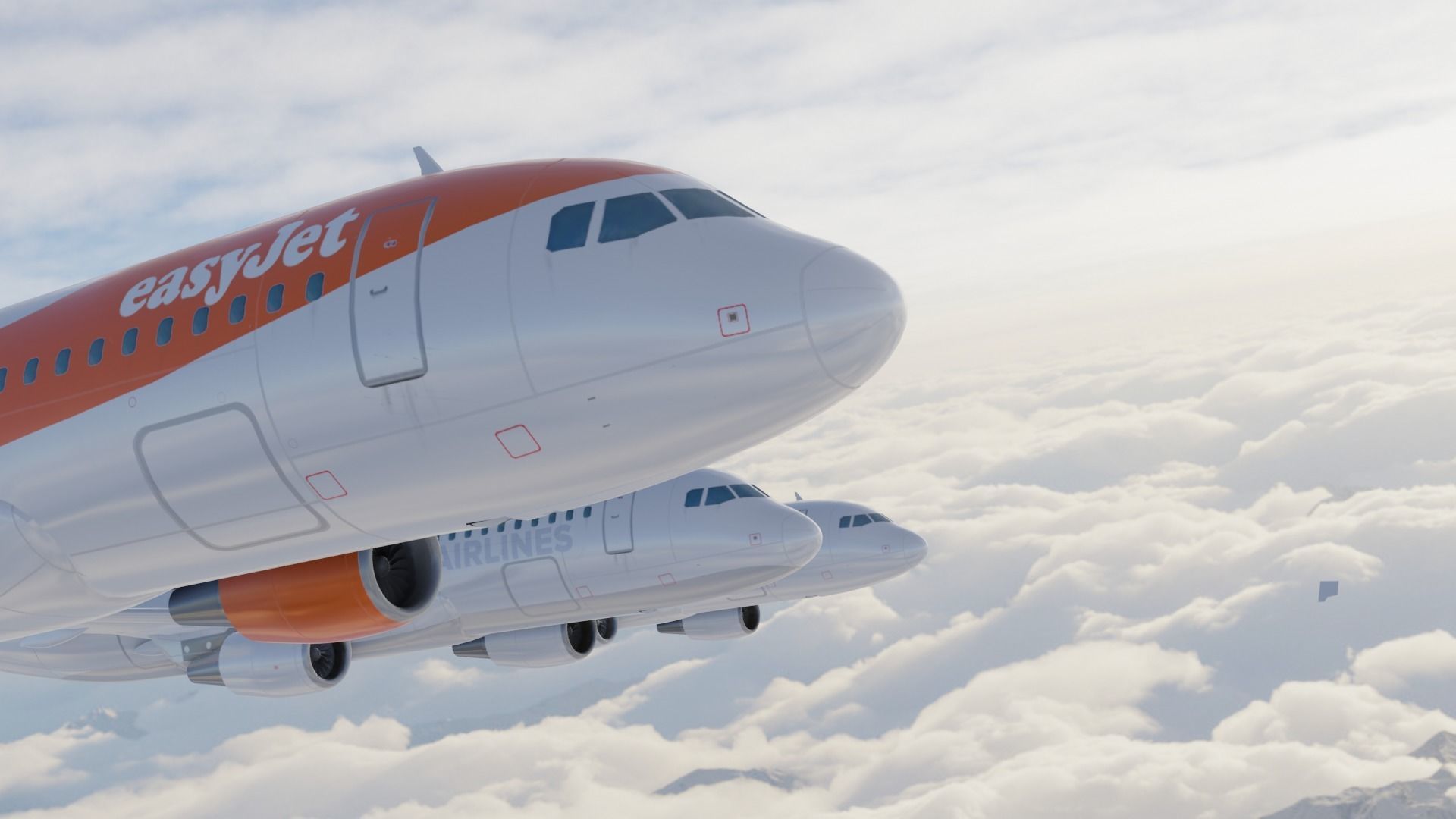 PACK Airbus A320-200 multi Livery Low-poly 3D model_2