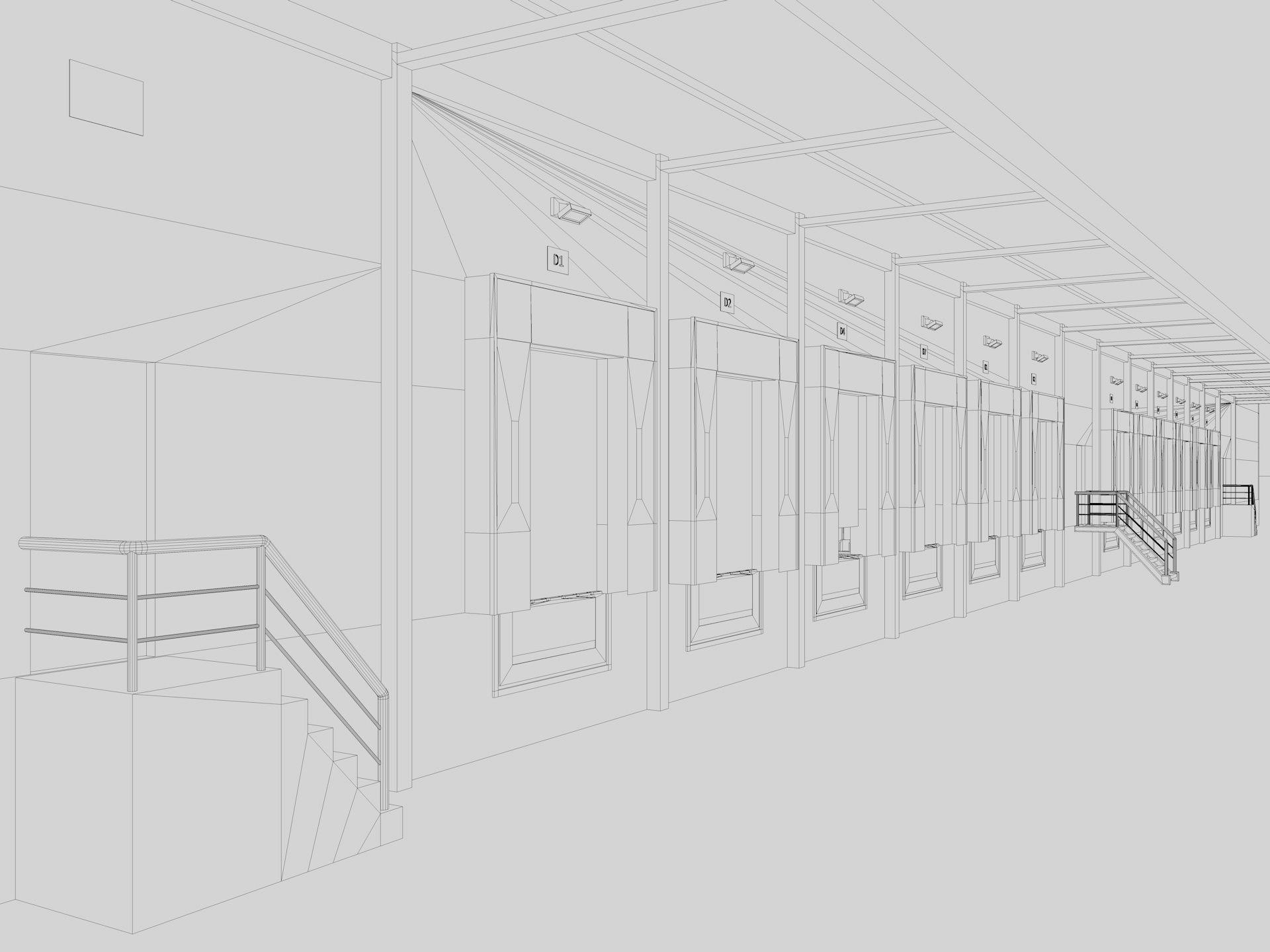 Warehouse Logistic Building 2 3D model_21