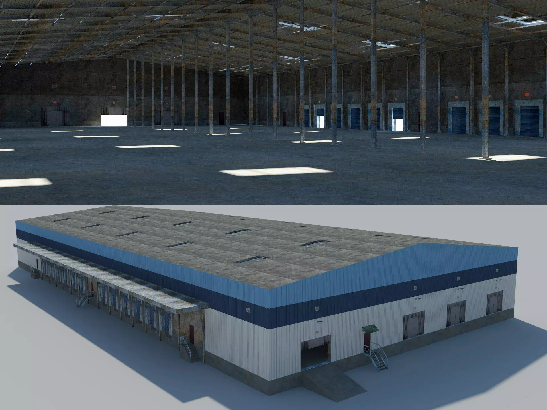 Warehouse Logistic Building 2 3D model_0