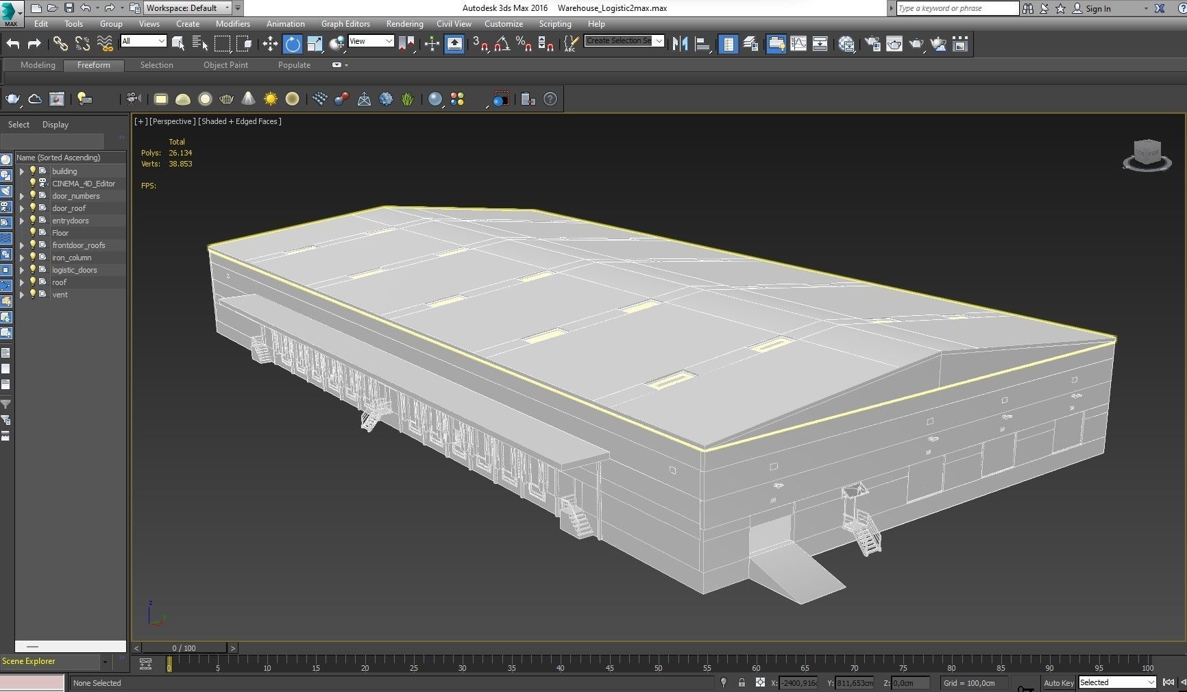 Warehouse Logistic Building 2 3D model_27