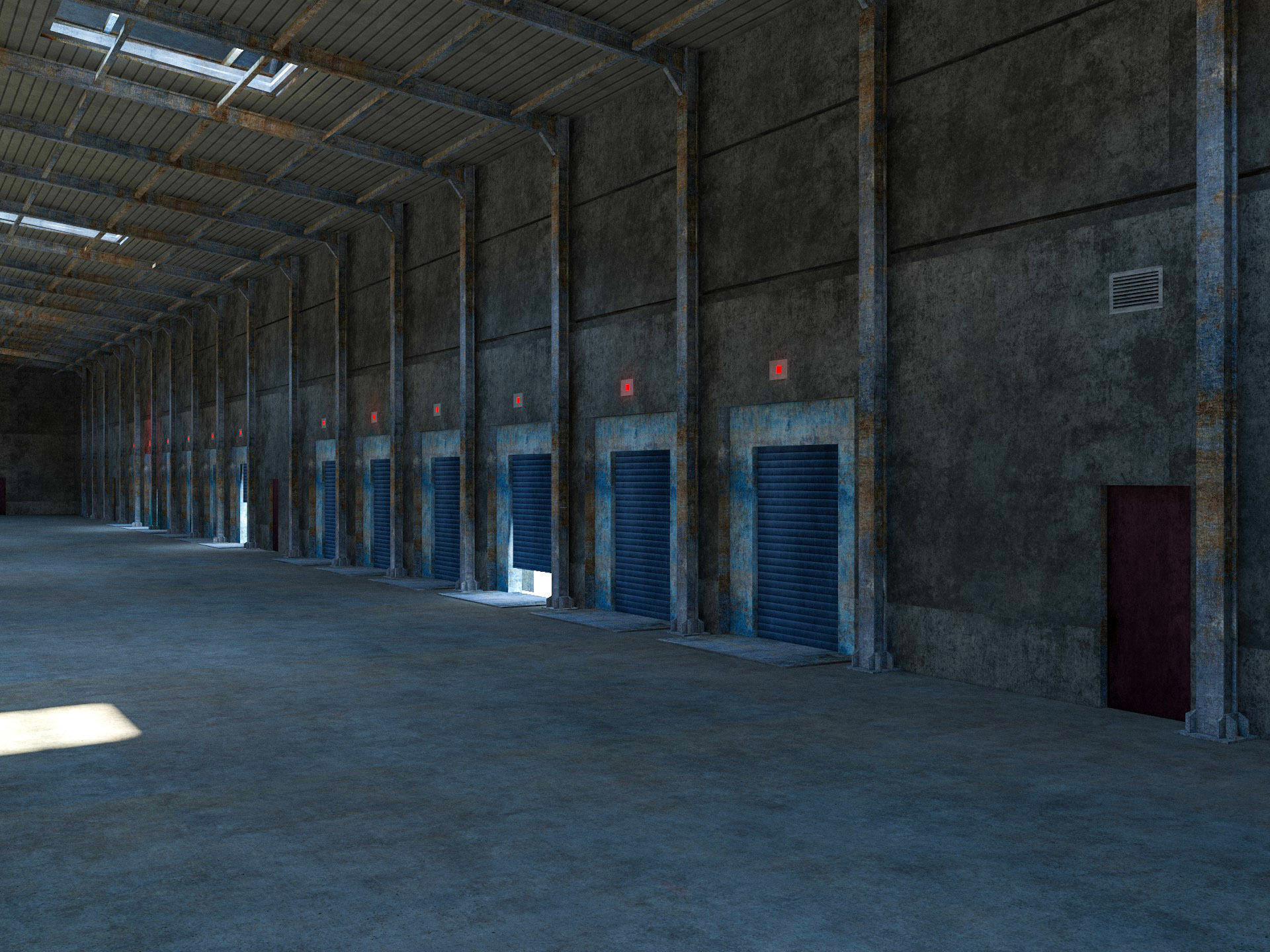 Warehouse Logistic Building 2 3D model_8