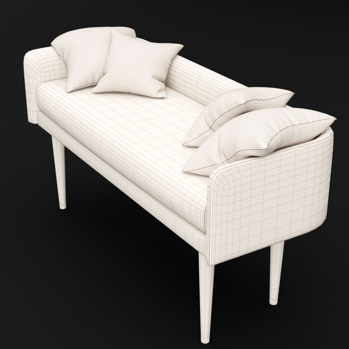 bed bench 4 3D model_17
