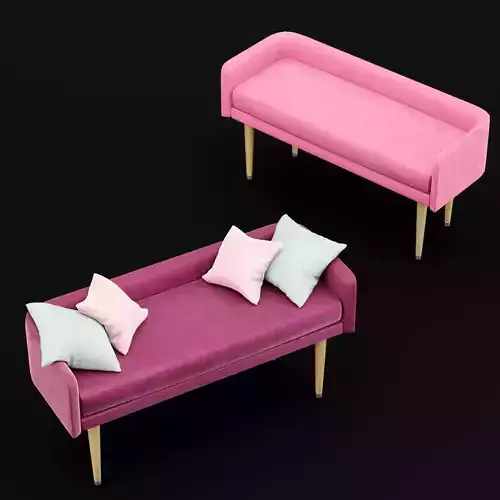 bed bench 4 3D model