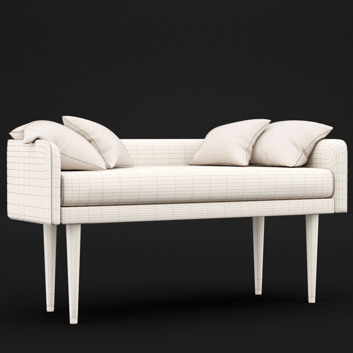 bed bench 4 3D model_9