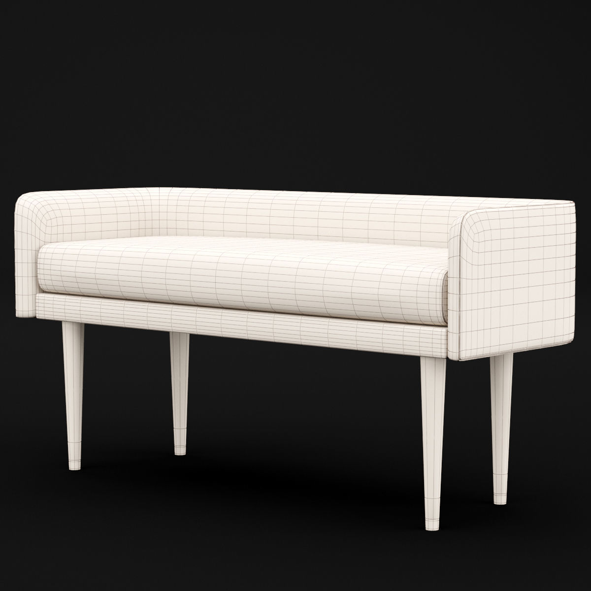 bed bench 4 3D model_11