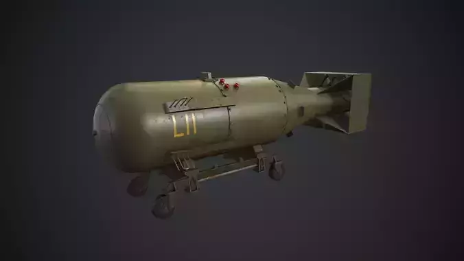 Little Boy atomic bomb PBR Game Ready Low-poly 3D model