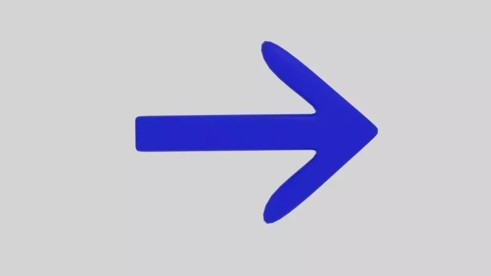 Arrow Symbol Low-poly 3D model