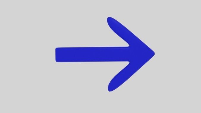 Arrow Symbol Low-poly 3D model