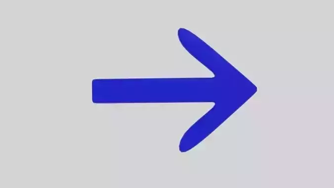 Arrow Symbol Low-poly 3D model