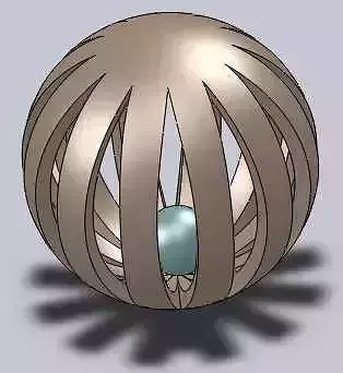 Steel ball in sphere 3D print model