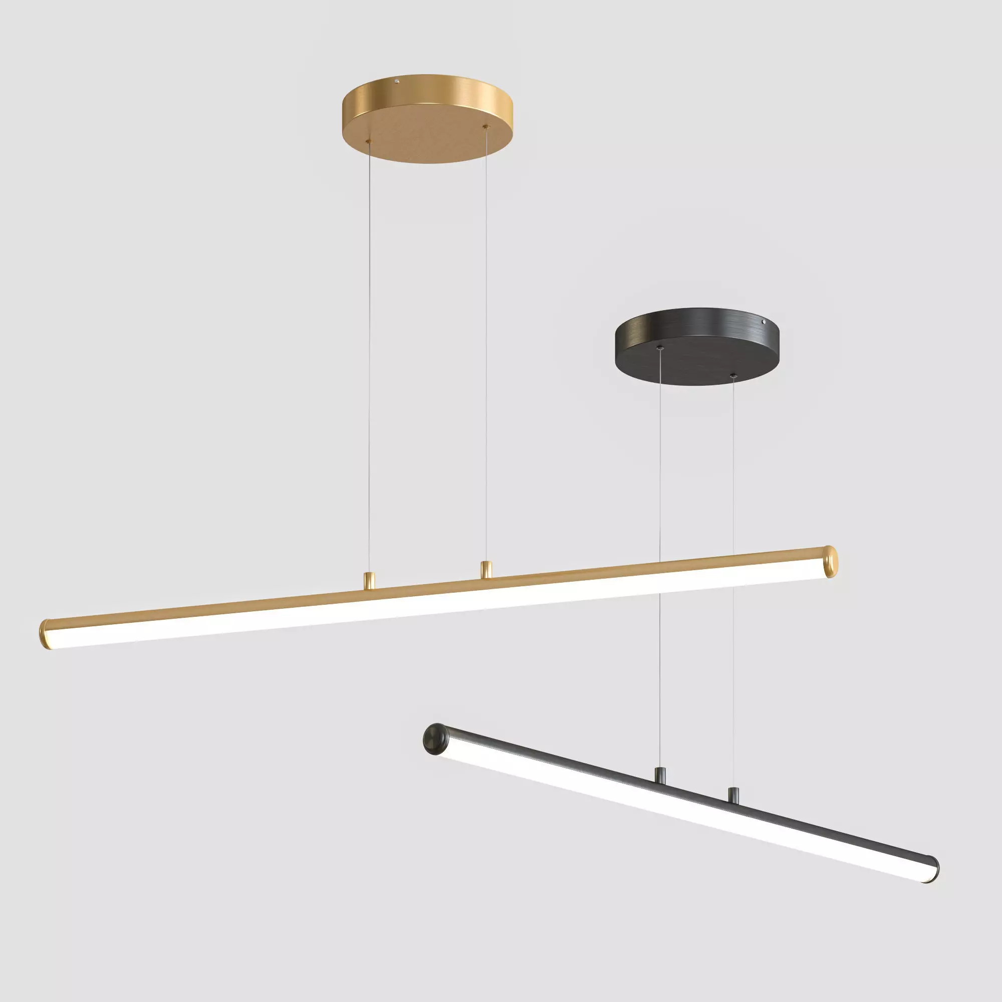 West Elm Light Rods LED Pendant 3D model_0
