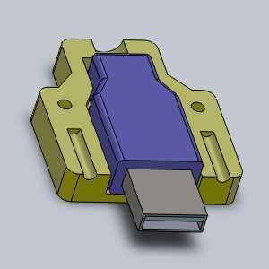 USB holder 3D print model_4