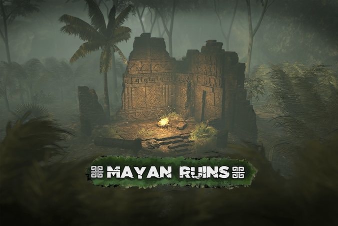 Mayan Ruins Low-poly 3D model