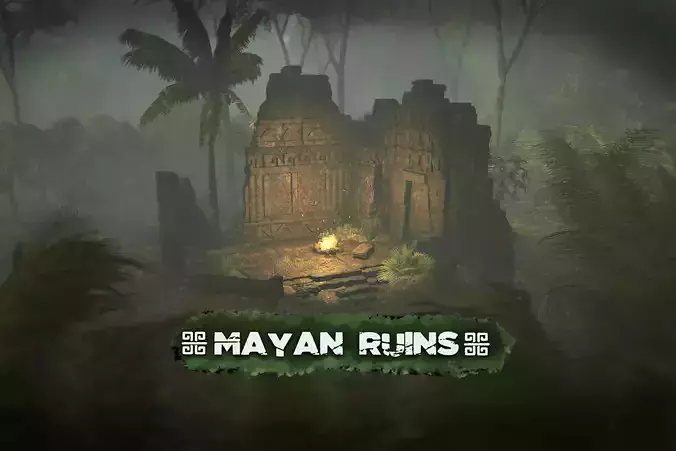 Mayan Ruins Low-poly 3D model