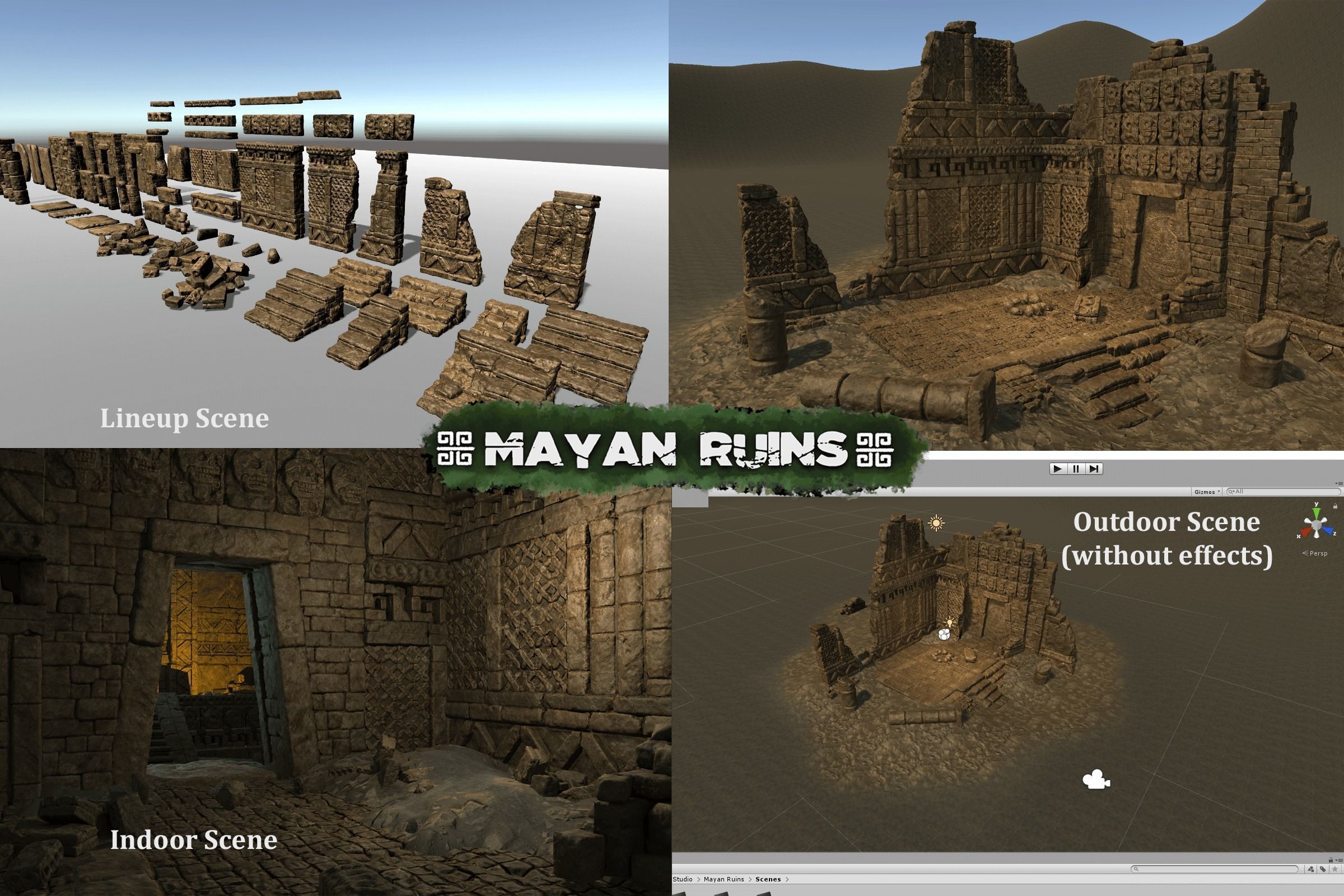 Mayan Ruins Low-poly 3D model_8