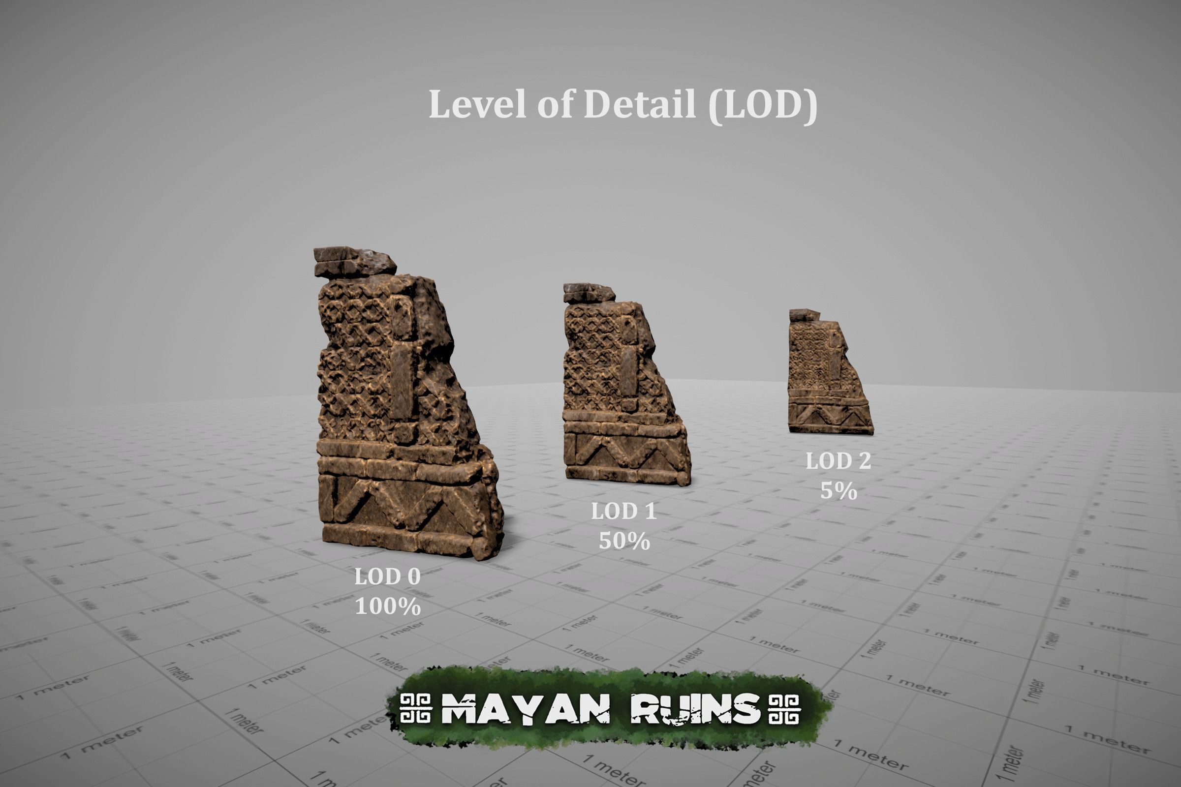 Mayan Ruins Low-poly 3D model_3