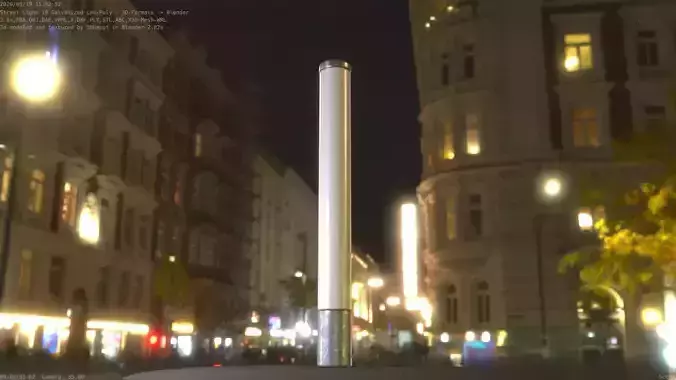 Street Light 10 Galvanized 180mm Low-poly 3D model