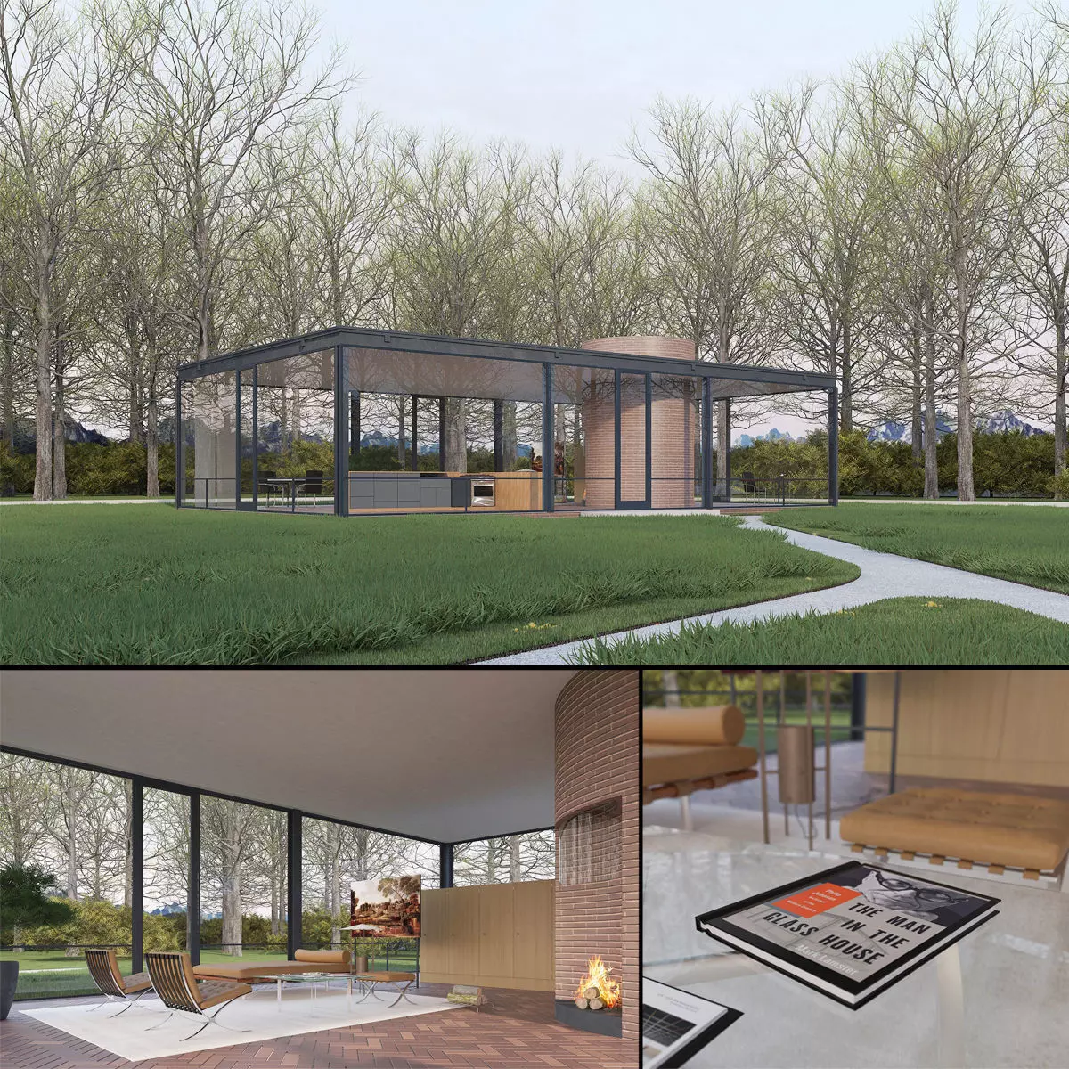 Glass House 3D model