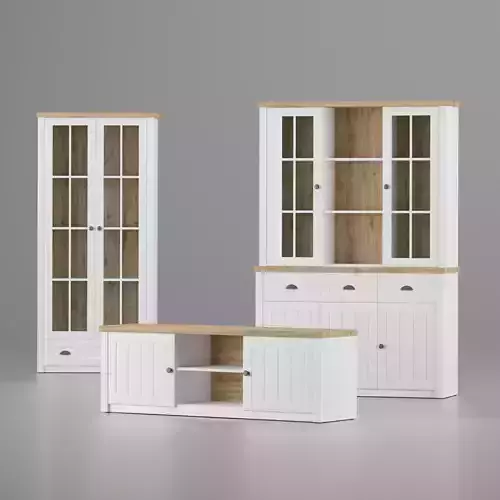 set MARKSKEL tv unit with wooden doors and drawers