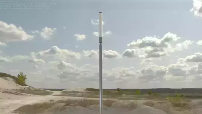 Street Light 10 Galvanized 600mm Low-poly 3D model