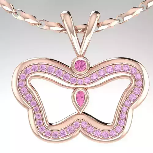 Pendants Stylish modern  Butterflies 3D print model